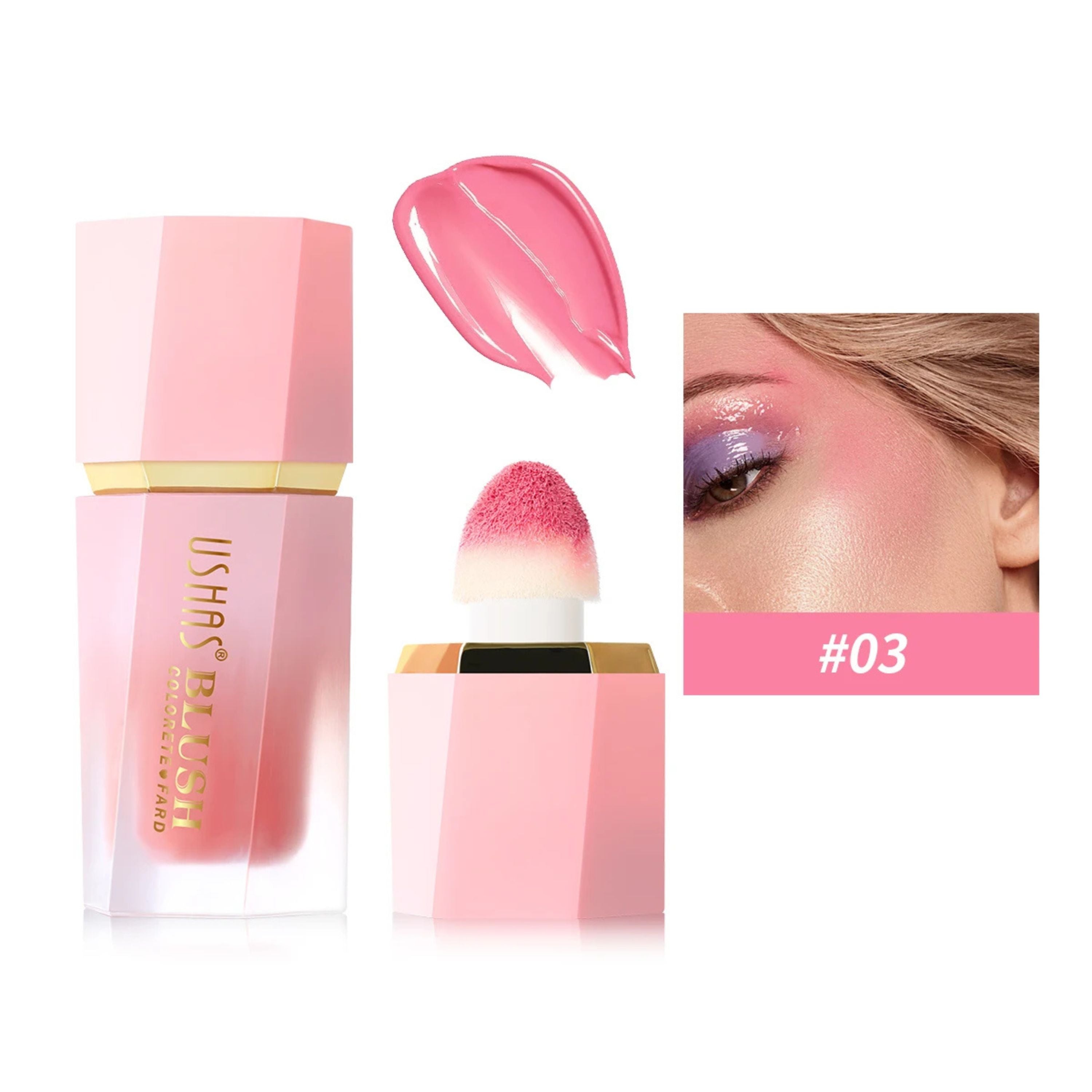Blush liquido cosmetici USHAS idratante e resistente